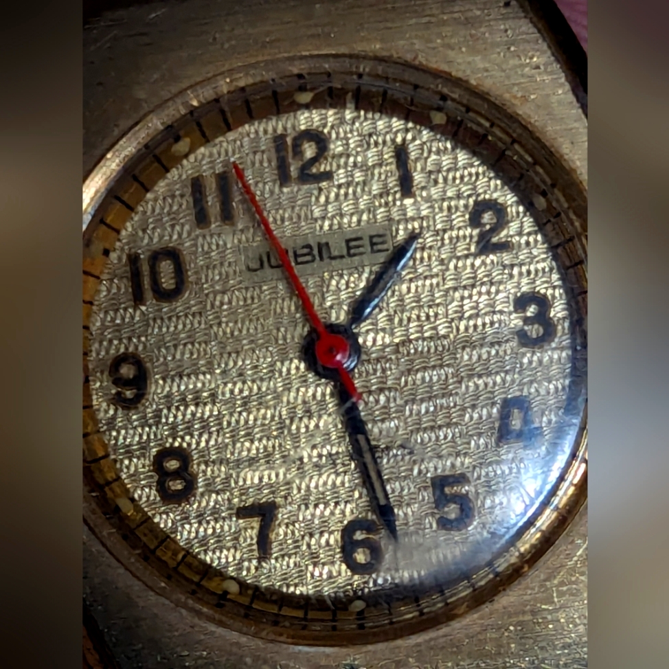 Vintage Jubilee Automatic Wrist Watch Gold Dial